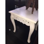 A white table