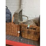 A quantity of wicker baskets