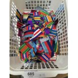 A white tub of military ribbons