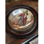 Victorian transfer print pot lid