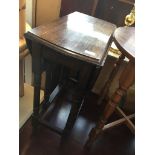 An oak gate leg table