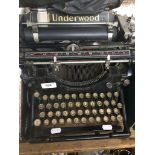 An old Underwood typewriter
