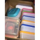 A box of small food storage containers