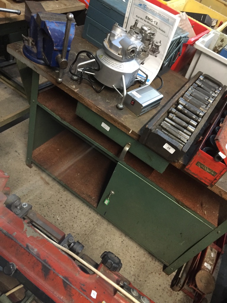 A metal workbench