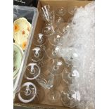 A box of wine glasses