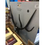 Decorative metal antler hooks