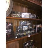 Collection of 14 Star Wars toys, various models and a related book - Starships and vehicles