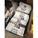 A box of mainly Preston North End football programmes