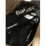 Collection of Babolat tennis racket covers.