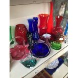A quantity of art glass including Holmgaard
