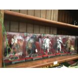 Five Star Wars toy action figures.