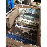 A box of Royal and other ephemera/ papers, coronation booklets, etc