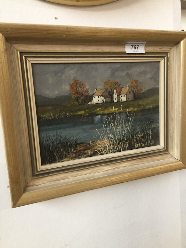 Bernard Page, landscape, oil on canvas, signed lower right, together with another landscape, oil