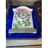 A boxed Spode collectors clock with certificate