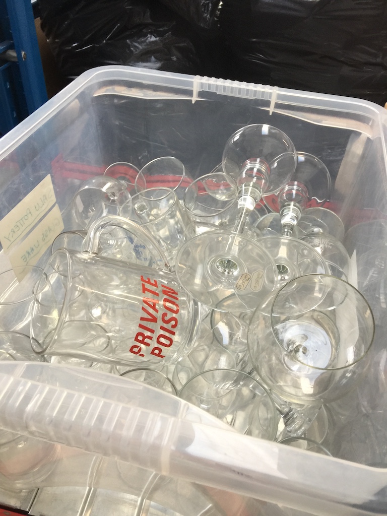 Box of glassware