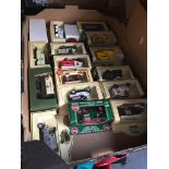 A box of model vehicles including limited edition