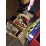 A box of misc including soft toys, jigsaws, xmas items etc