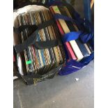 Two bags of LP records