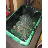 A crate of glassware