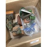 Box of metal ware soldiers vehicles etc