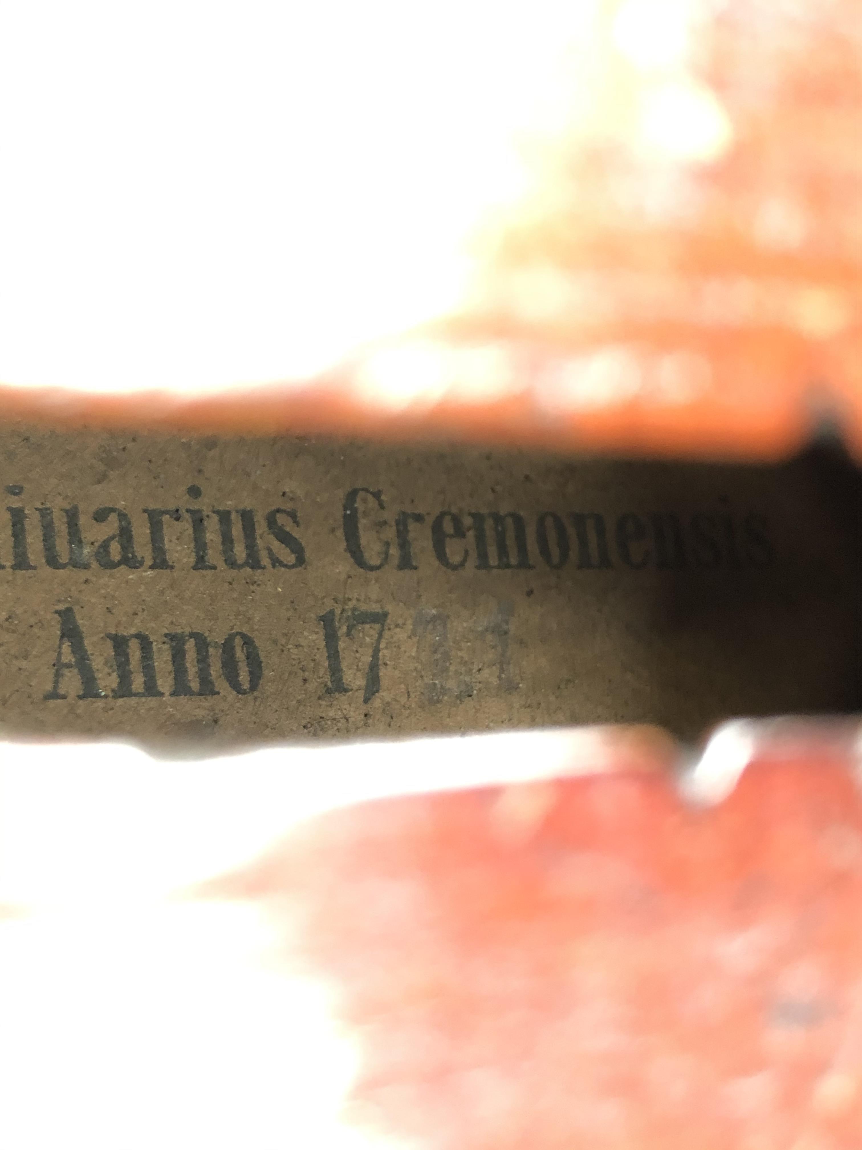 A late 19th violin bearing interior label 'Antonius Stradivarius Cremonensis Faciebat Anno 1777 Made - Bild 15 aus 25