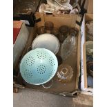 Glassware plates collander