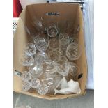 A box of drinking glasses