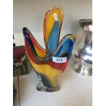 A coloured art glass vase.