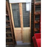 A 4 panel knotty pine bi-fold glazed internal door - still sealed.
