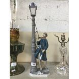 A large Lladro figure - The Lamplighter (with box)