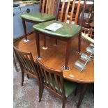 A G-Plan teak extending dining table and 6 chairs