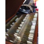 A box of biological sample slides