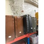 Four vintage suitcases