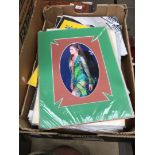 A box with collection of studio prints, Athena, etc.