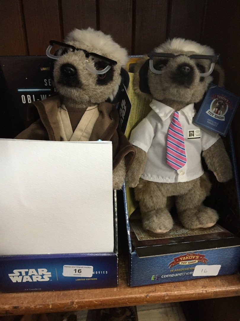 2 Meerkat toys