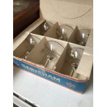 A box of 6 babycham glasses (original box)