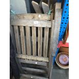 4 folding hard wood garden chairs.