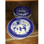 8 Royal Copenhagen plates