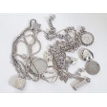 A mixed lot of hallmarked silver and other jewellery.