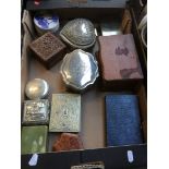 A box of trinket boxes and jewellery boxes