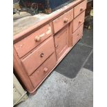 A Victorian painted pine sideboard
