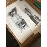 3 signed Peter Finnegan prints - Laurel and Hardy and 2 Charlie Chaplin