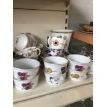 A collection of pottery and teaware including Royal Worcester and Coalport