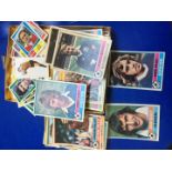 A small box of 1970s football cards and stickers