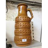 A West German brown glazed vase/jug