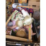 A box of dolls etc