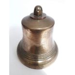 A mid 20th century ship's bell, height 24cm & diam. 25cm.