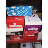 A quantity of boxed ladies shoes