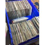 A crate of approx 250 vinyl singles