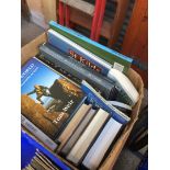 A box of Mountaineering books on Scotland